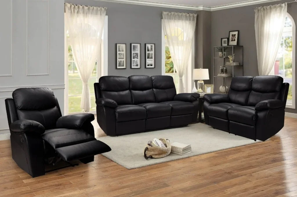 leather reclining couch